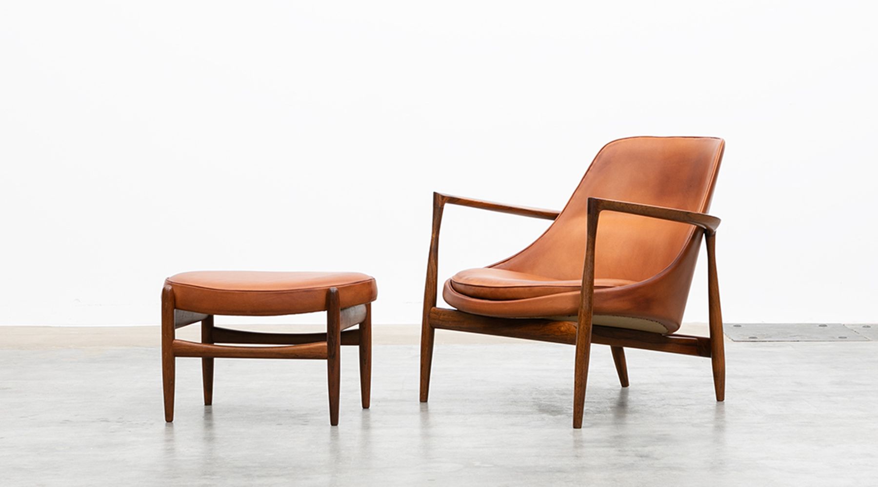 Lounge Chair With Ottoman By Ib Kofod Larsen Frank Landau