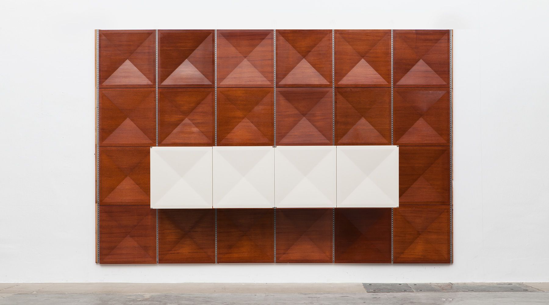 panel wall with sideboard 